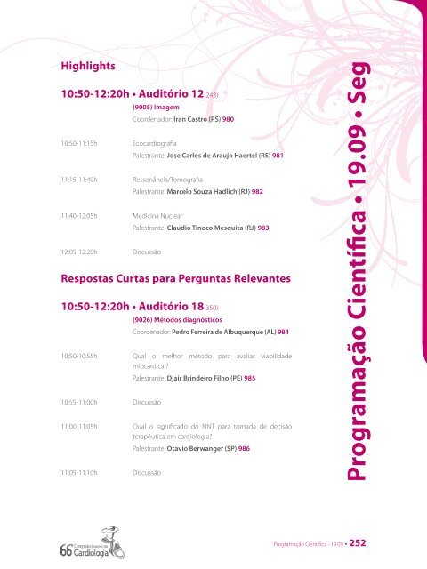 segunda - 66 Congresso Brasileiro de Cardiologia