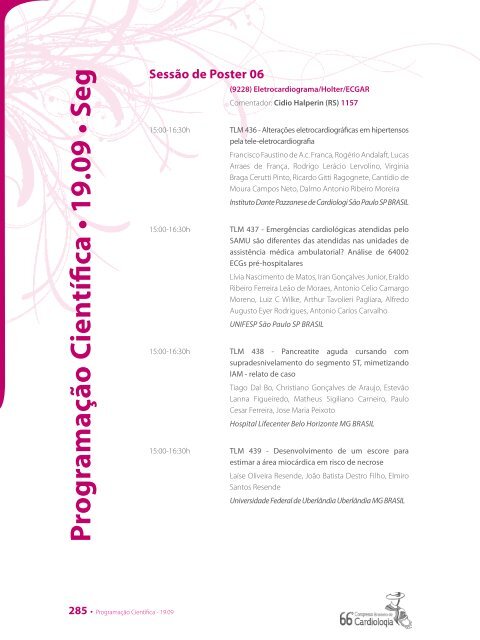 segunda - 66 Congresso Brasileiro de Cardiologia