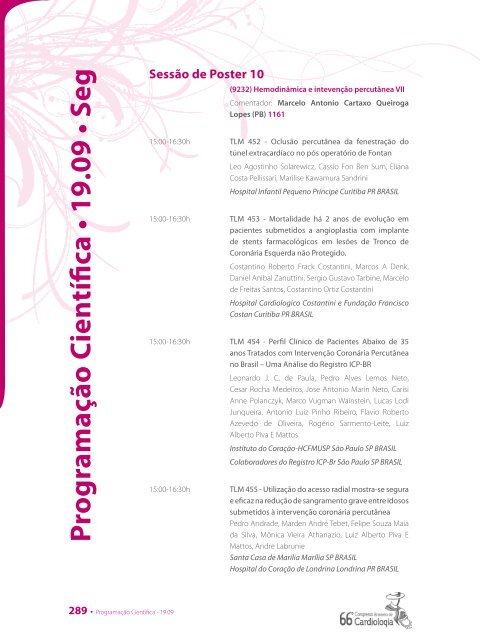 segunda - 66 Congresso Brasileiro de Cardiologia