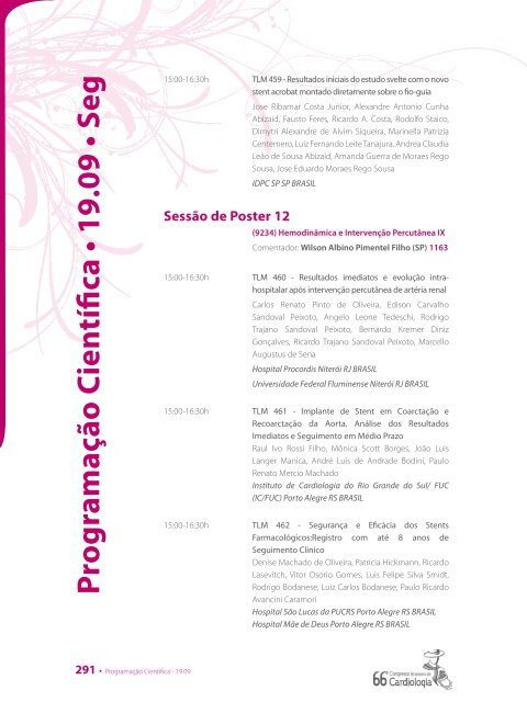 segunda - 66 Congresso Brasileiro de Cardiologia