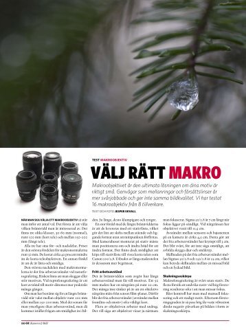 Välj rätt makro - Kamera & Bild