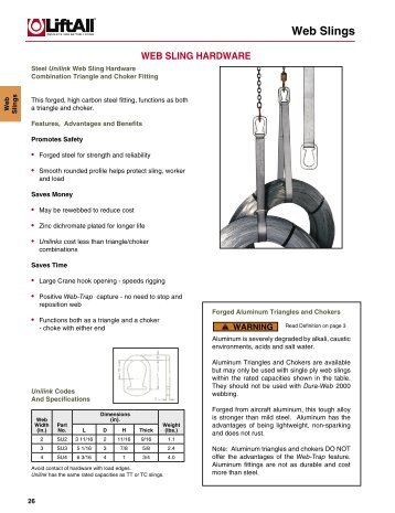 to download our Sling Hardware catalog - Lift-All Inc.