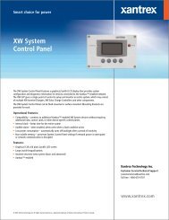 XW System Control Panel www.xantrex.com