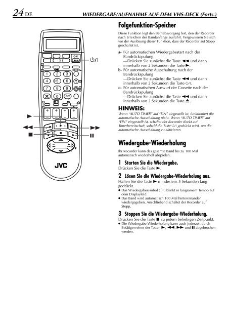 DEUTSCH Mini-Dv/S-Vhs VIDEO-CASSETTEN- RECORDER