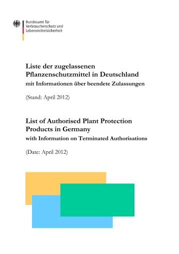 Liste der zugelassenen Pflanzenschutzmittel in ... - biegard.de