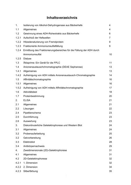 SS 2005 BIOCHEMISCHE ARBEITSMETHODEN für Biologen ...