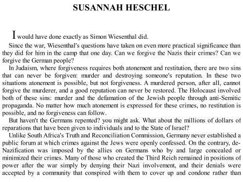 The Sunflower_ On the Possibilities and  - Wiesenthal, Simon copy
