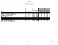 2013 - 2014 Middle School Bus Schedules