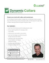 Protect your stock with collars and married puts. Key ... - Optionetics