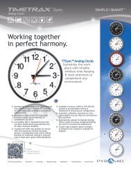 TimeTrax Sync Wireless Analog Clocks - Pyramid Technologies