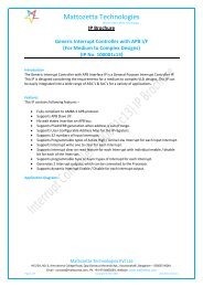 Interrupt Controller IP with AMBA APB IF - Mattozetta Technologies