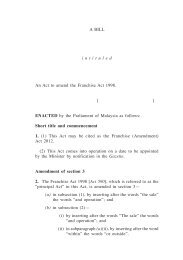 Franchise (Amendment) 1 a bill i n t i t u l e d an act to amend the ...