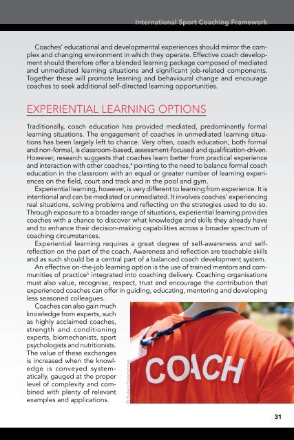 International Sport Coaching Framework â version 1.1