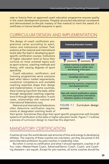 International Sport Coaching Framework â version 1.1