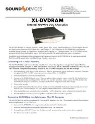 XL-DVDRAM - Sound Devices, LLC
