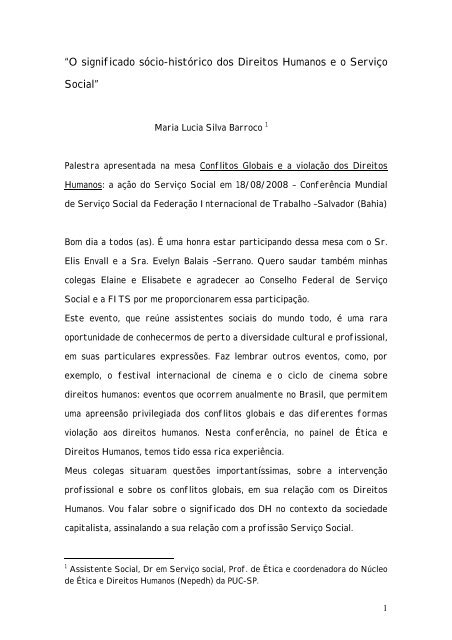 Maria Lúcia Silva Barroco - CFESS