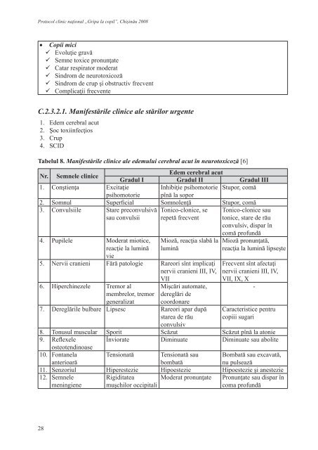 Protocol clinic naÅ£ional: â Gripa la copiiâ - Ministerul SÄnÄtÄÅ£ii