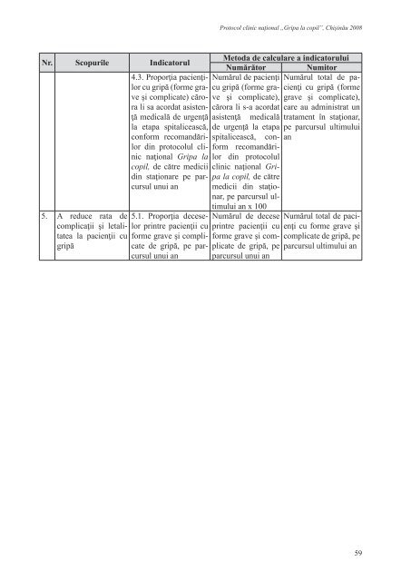 Protocol clinic naÅ£ional: â Gripa la copiiâ - Ministerul SÄnÄtÄÅ£ii