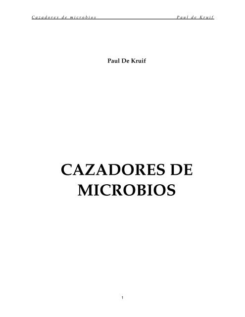 CAZADORES DE MICROBIOS