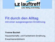 Referat Ernährung von Frau Yvonne Bucheli - LZ Lauftreff