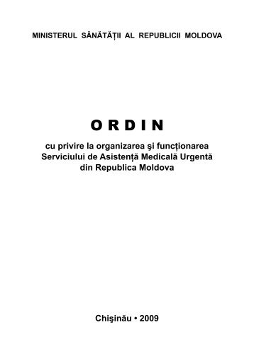 O R D I N - Ministerul SÄnÄtÄÅ£ii