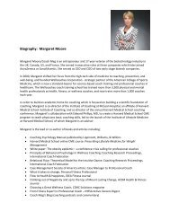 Biography: Margaret Moore - Institute of Coaching