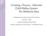 Creating a Trauma - Informed Child Welfare System The Oklahoma ...