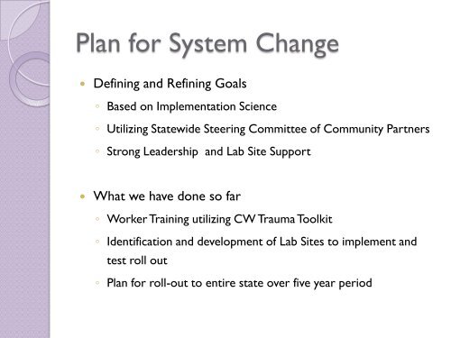 Creating a Trauma - Informed Child Welfare System The Oklahoma ...