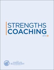 Strengths Coaching Overview - Marcus Buckingham