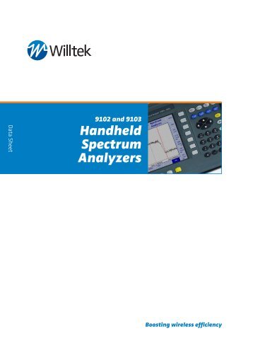 Willtek 9102 and 9103 Handheld Spectrum Analyzers - MPB