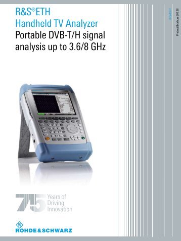 R&S®ETH Handheld TV Analyzer Portable DVB-T/H signal analysis ...