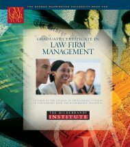 LAW FIRM MANAGEMENT - George Washington University