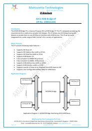 AXI2AHB Bridge IP - Mattozetta Technologies