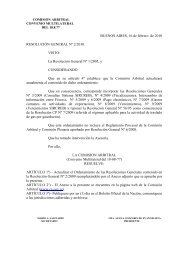 Ordenamiento de las Resoluciones Generales - Comisión Arbitral