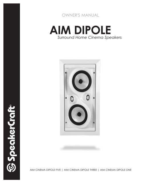 Aim Cinema Dipole Five Manual - SpeakerCraft