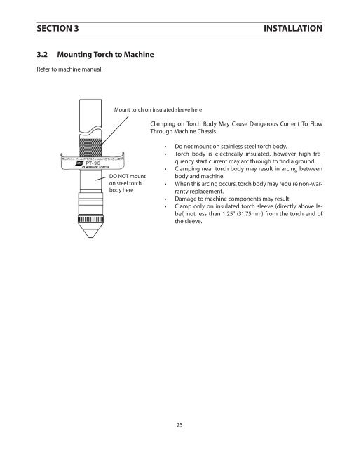 Mechanized Plasmarc Cutting Torch - ESAB Welding & Cutting ...