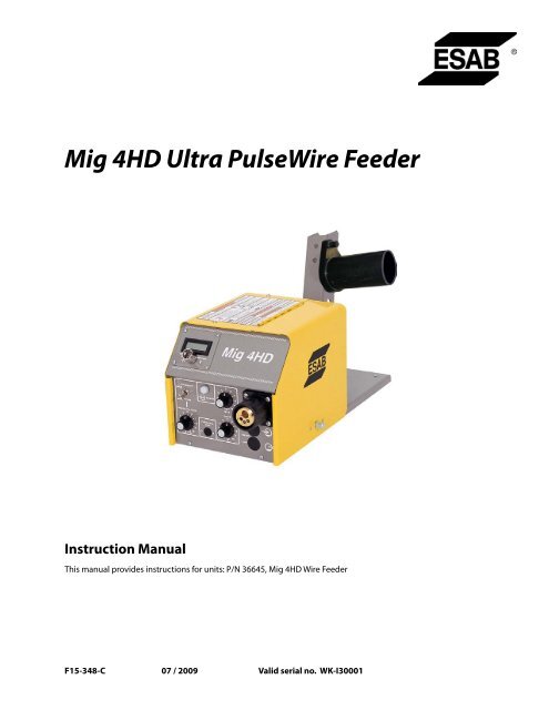 Mig 4HD Ultra PulseWire Feeder