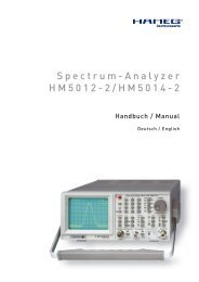 Spectrum-Analyzer HM5012-2/HM5014-2 - Hameg