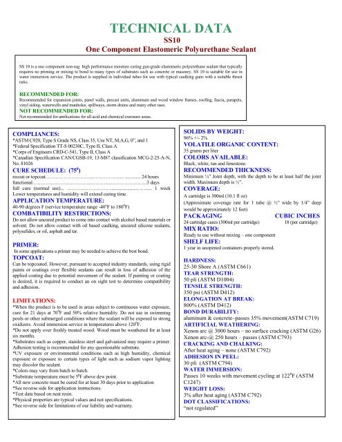 TECHNICAL DATA - Industrial Epoxy Flooring for Concrete ...