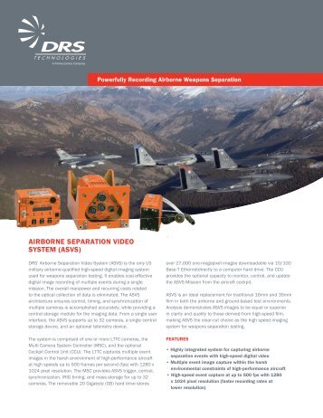 AIRBORNE SEPARATION VIDEO SYSTEM (ASVS)