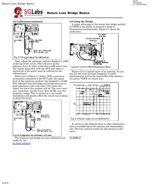 Vswr To Return Loss Conversion Chart