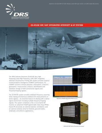 ZS-4015E VHF/UHF INTEGRATED INTERCEPT & DF SYSTEM