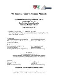 100 Coaching Research Proposal Abstracts - Institute of Coaching