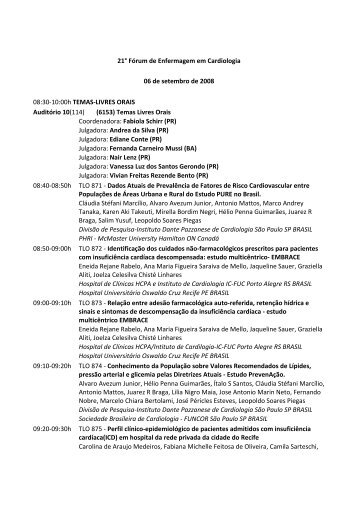 06 de setembro de 2008 - 66 Congresso Brasileiro de Cardiologia