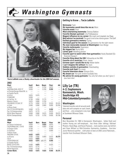 2004 Gym Guide - GoHuskies.com