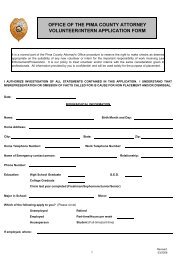 Volunteer-Intern Application Form - Pima County Attorney