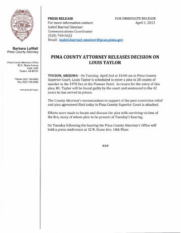 pima county attorney releases decision on louis taylor