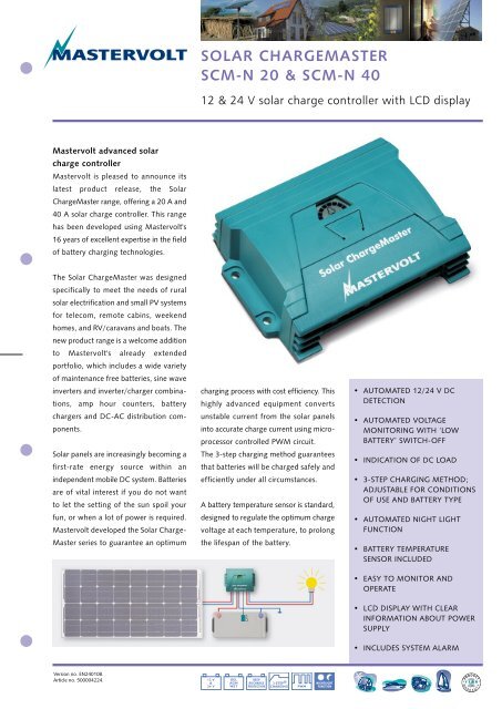 solar chargemaster scm-n 20 & scm-n 40