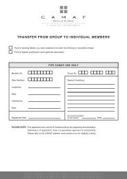 Transfer from Employer Group to Individual - CAMAF