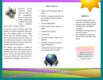 Anger Management Brochure - Maumee Valley Guidance Center